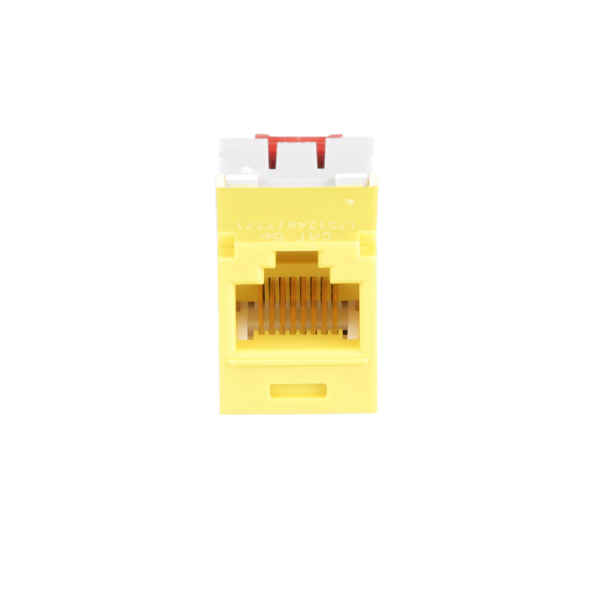 CJ5E88TGYL PanNet Mini-Jack TX5e 1-Slot 8-Position 8-Wire Universal TG Style Unshielded Jack Module, Cat 5e RJ45/Mini-Com Module, Surface Mount, 1 Port, ABS/Plastic, Yellow