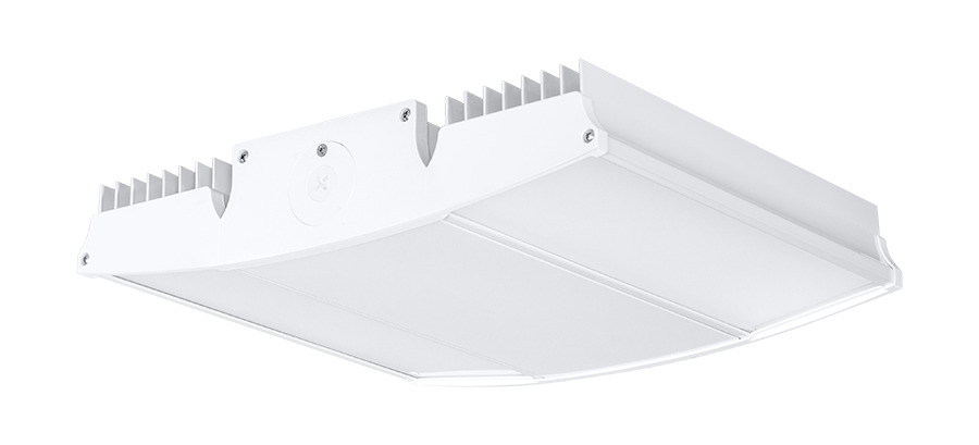 RAIL95W/D10/WS2 Dimmable High Bay Fixture With Multi Level Motion Sensor, 92 W Fixture, 120 to 277 VAC, White Housing