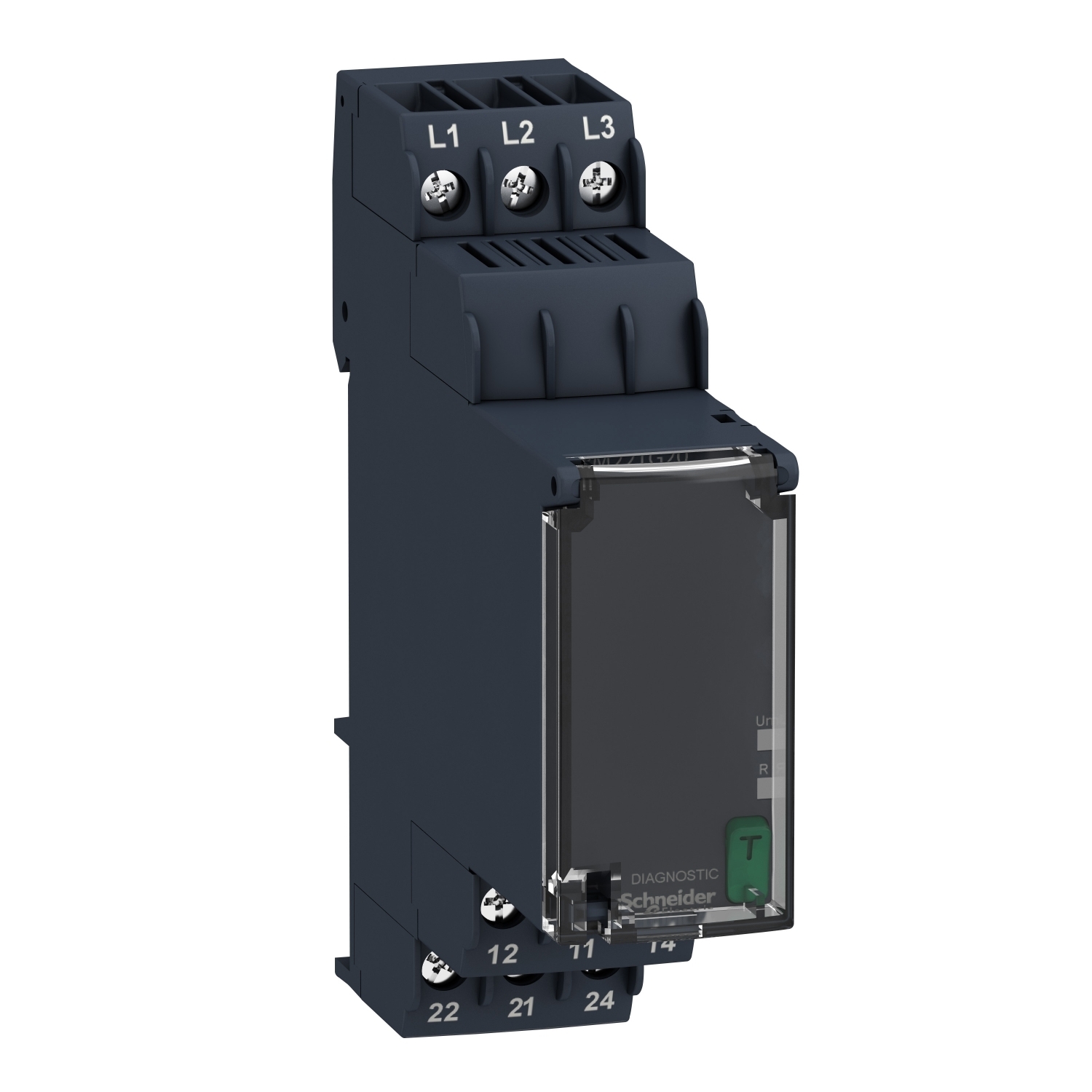 RM22TG20 Zelio 3 ph Modular Measurement Multi-Function IEC Control Relay, 8 A, 2CO 2 Form C DPDT Contact, 183 to 528 V AC V Coil