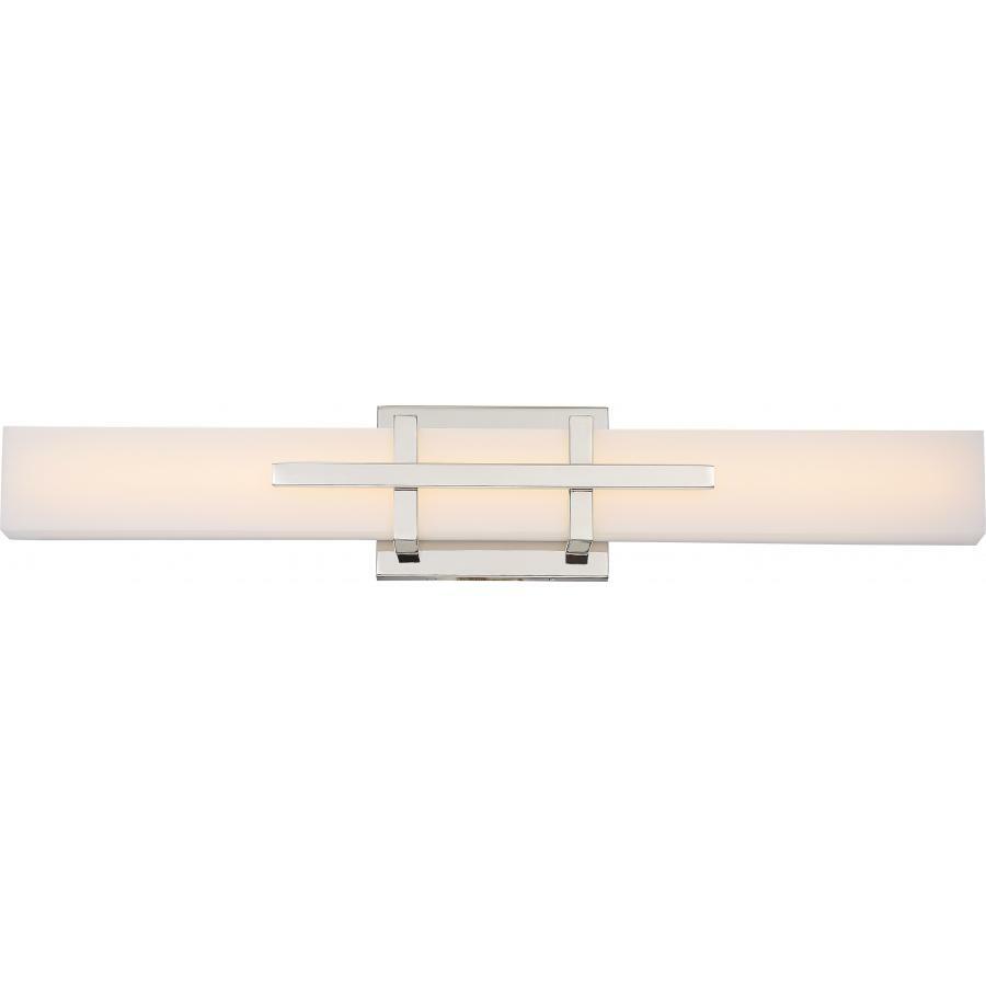 62-872 Nuvo Grill Non-Dimmable Wall Sconce Fixture, (1) Lamp, 120 V AC, Polished Nickel Housing