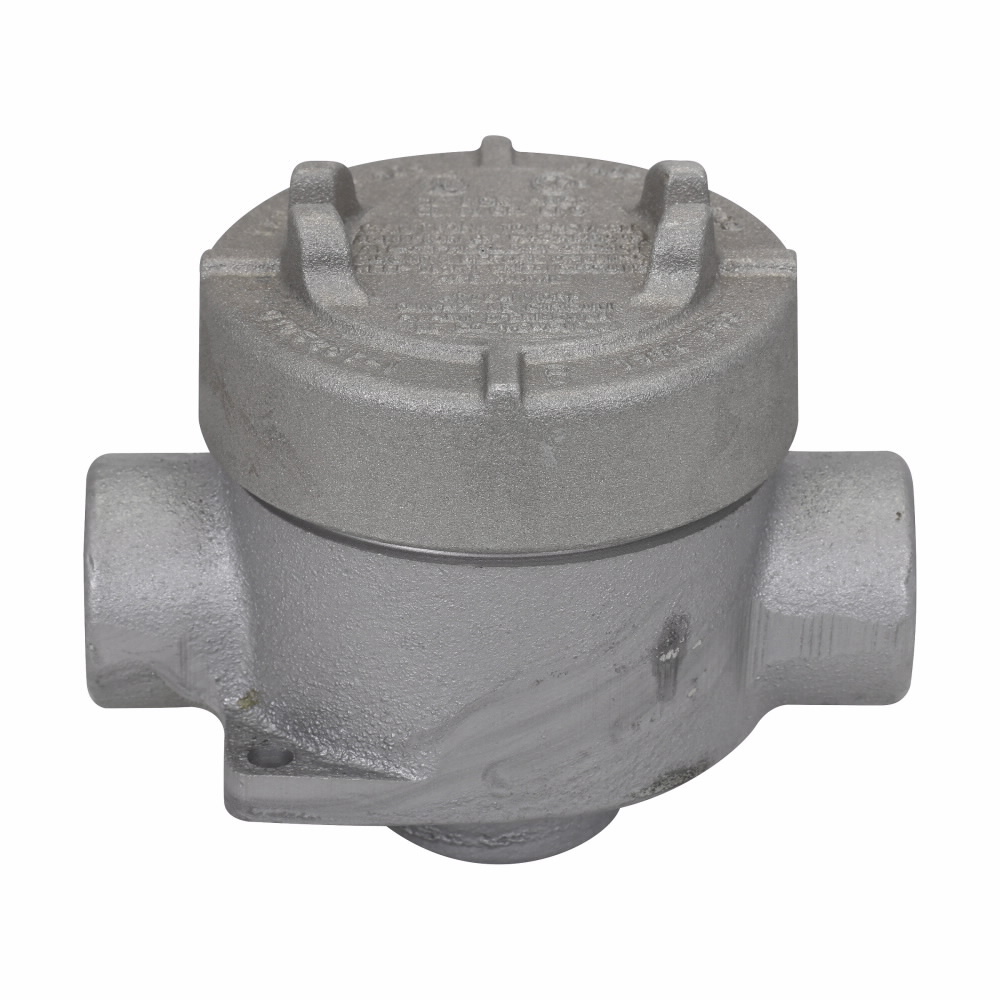 EAJD26 Condulet Type D Dust-Ignitionproof Explosionproof Round Raintight Conduit Outlet Box With Cover, 3/4 in, 3-3/16 in Cover Opening, 20.5 cu-in Capacity, Electro-Galvanized