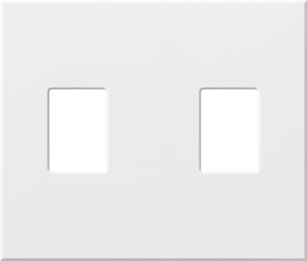 NT-SSS-FB-WH Nova T Wall Plate Kit for Small Nova T/Nova Control, 3 Gang, Fins Broken, Matte, White