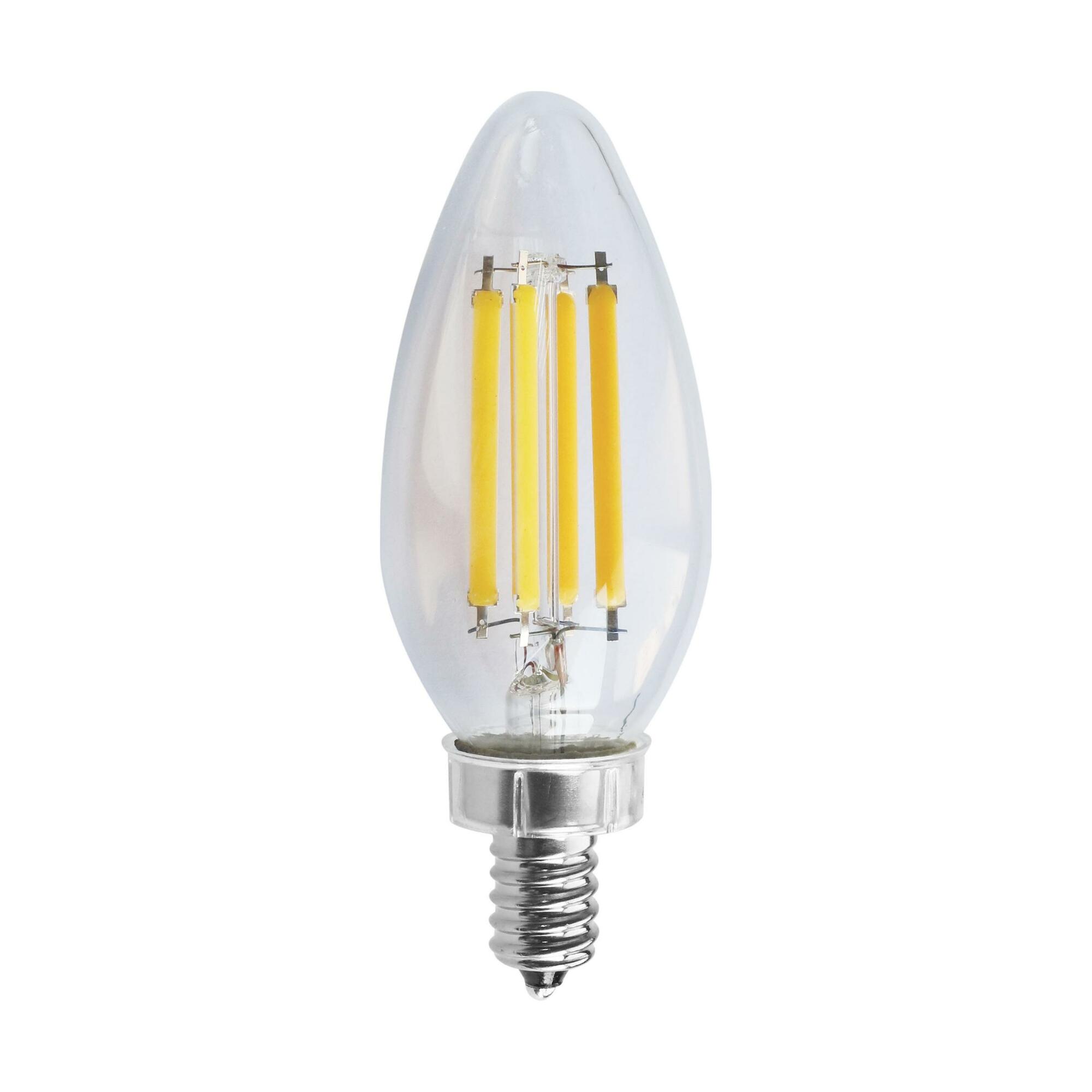 S11385 Lamp, 8 W, 75 W Incandescent Equivalent, E12 Lamp Base, C11 Shape, 760 Lumens