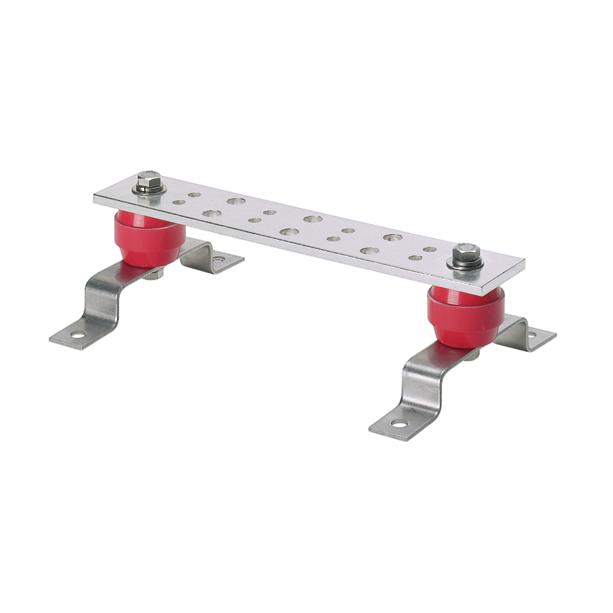 GB2B0304TPI-1 StructuredGround Flat Grounding Busbar, 10 in L x 2 in W, 600 V AC, Copper