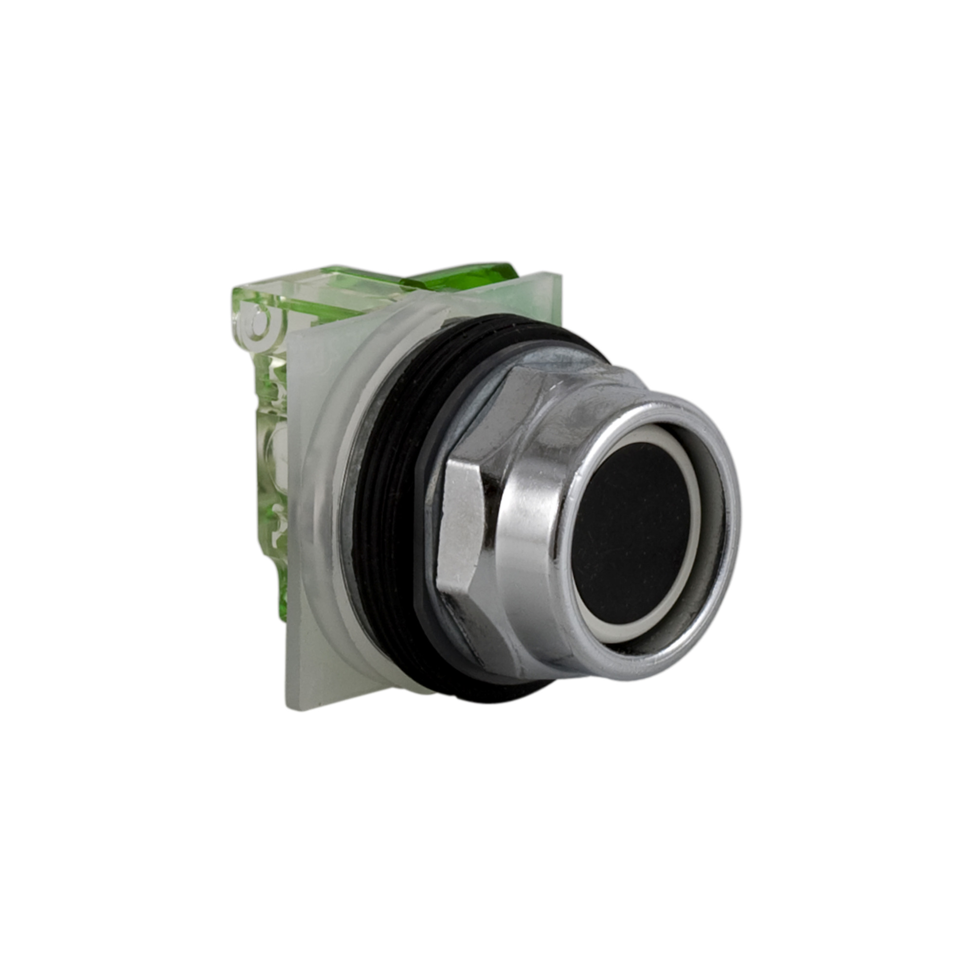 9001KR2BH5 Harmony Type K Heavy Duty Dusttight/Oiltight/Watertight Mechanically Interlocked Non-Illuminated Pushbutton With Extended Guard, 30 mm, 1NO Contact, Slow Break Contact, Black