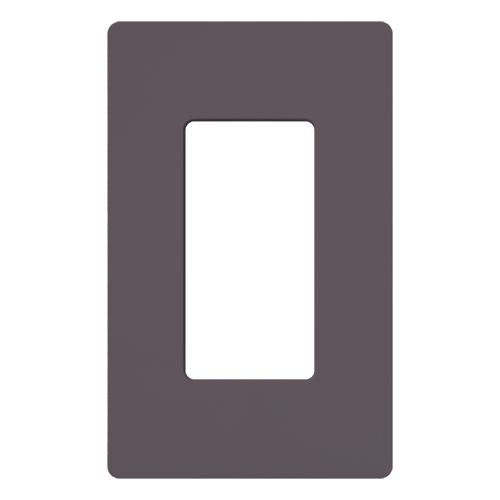 SC-1-PL Diva Satin Colors Designer Style Screwless Standard Wall Plate, 1 Gangs, 2.94 in W x 4.69 in H, Plastic, Plum