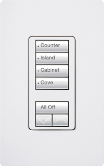 RRD-W4S-BI seeTouch LED+ Wall Keypad for RA3 Systems, 4 Scene with Raise/Lower, Neutral Required, 120V, Biscuit