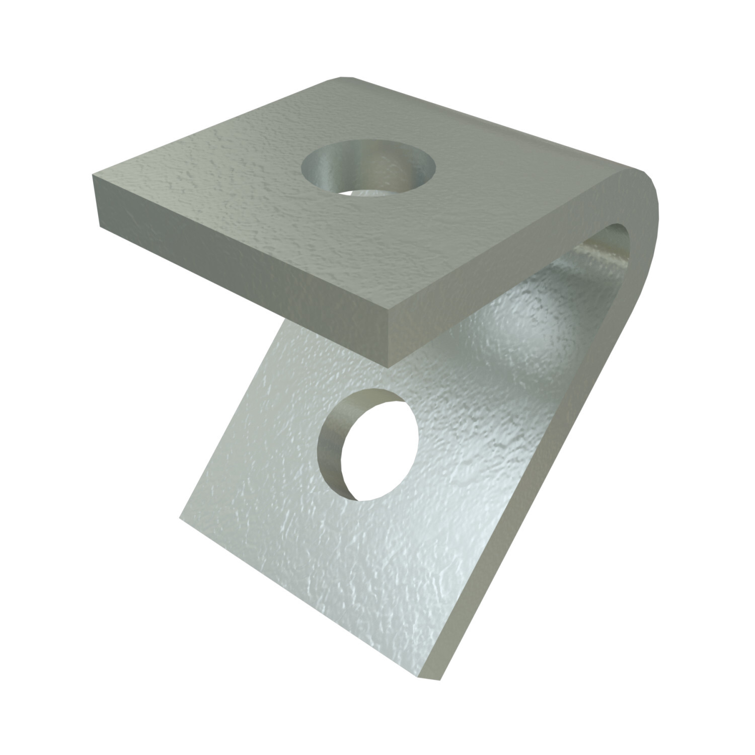 P1186-HG Inside Channel Angular Fitting, 2 Holes, 1-5/8 in W, 45 deg Bend, HRPO Steel