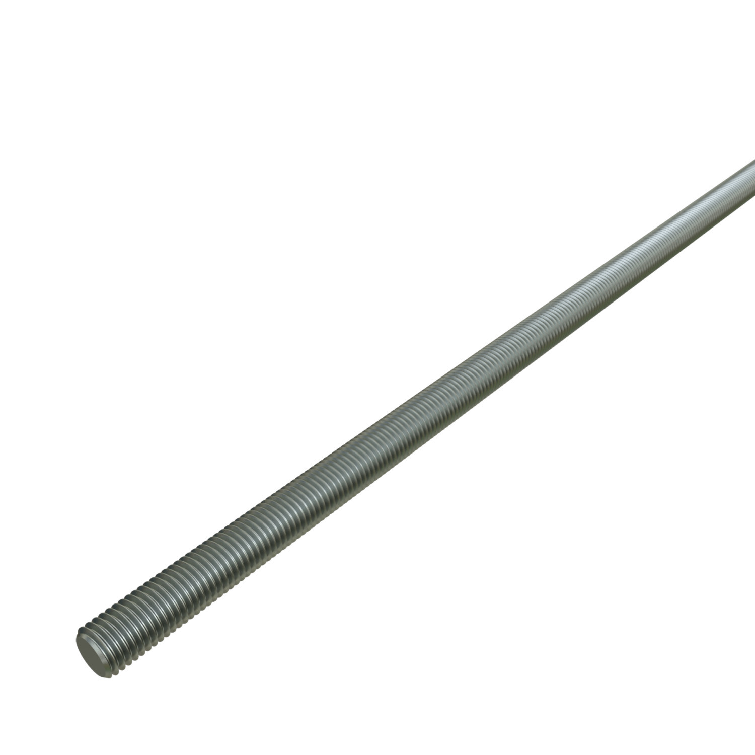HTHR037-10EG Threaded Rod, UNC Thread, 3/8-16, 10 ft OAL, Low Carbon Steel