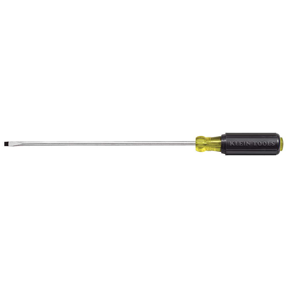 608-8 Cushion-Grip Miniature Screwdriver, 1/8 in Cabinet Point, Steel Shank, 10-3/4 in OAL, Acetate Handle, Polished Chrome, ANSI/ASME Specified