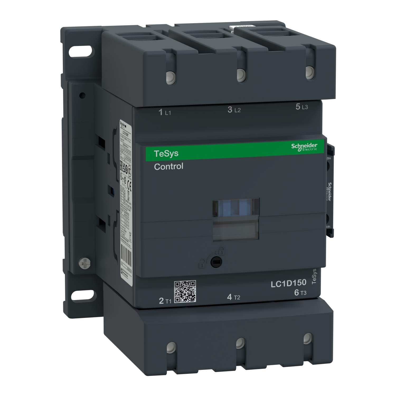 LC1D150U7 TeSys D LC1D Non-Reversing IEC Contactor With Safety Cover, 240 V AC V Coil, 150/200 A, 3NO Contact, 3 Poles