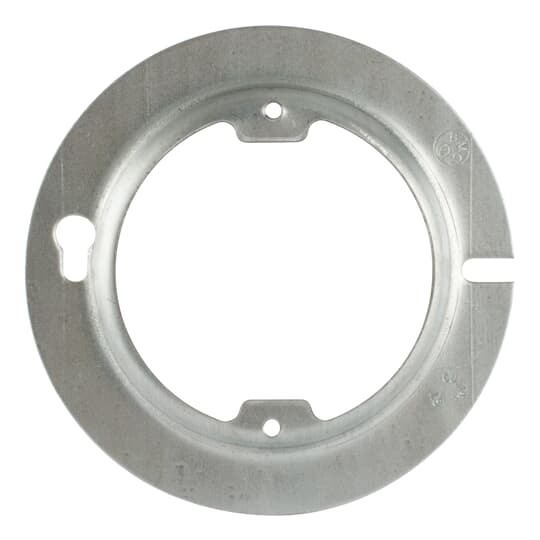 501-CS Steel City Outlet Box Cover, 4 in Dia, Ears Tapped 8/32 to 2-23/32 in on Center Cover, Steel