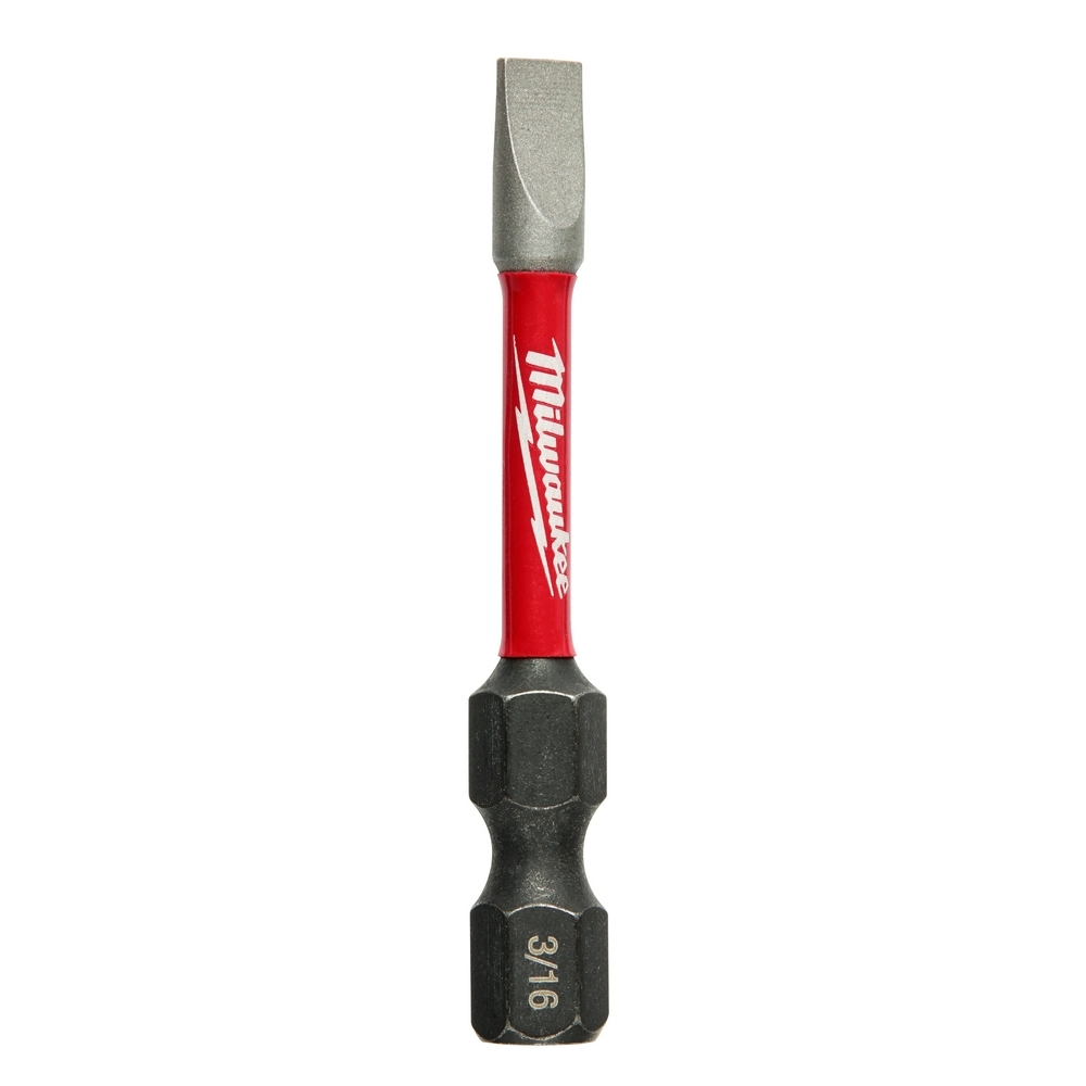 48-32-4919 Shockwave Impact Duty Impact Power Bit, 3/16 in Slotted Point, 2 in OAL, 1/4 in, Steel