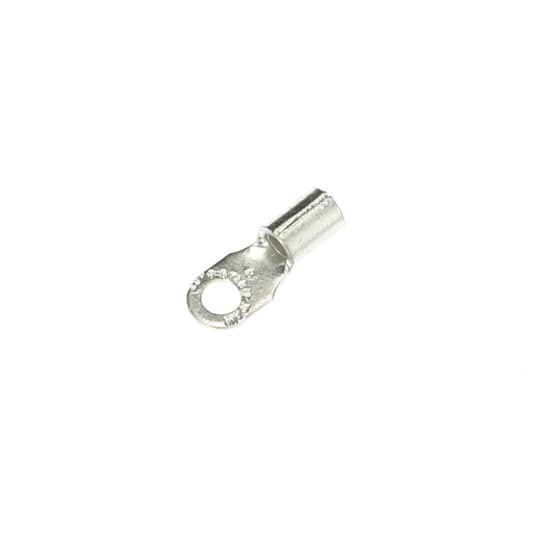 C10-8-SK Sta-Kon C Series Non-Insulated Ring Terminal, 12 to 10 AWG Conductor, 0.82 in L, Serrated Barrel, Copper, Metallic