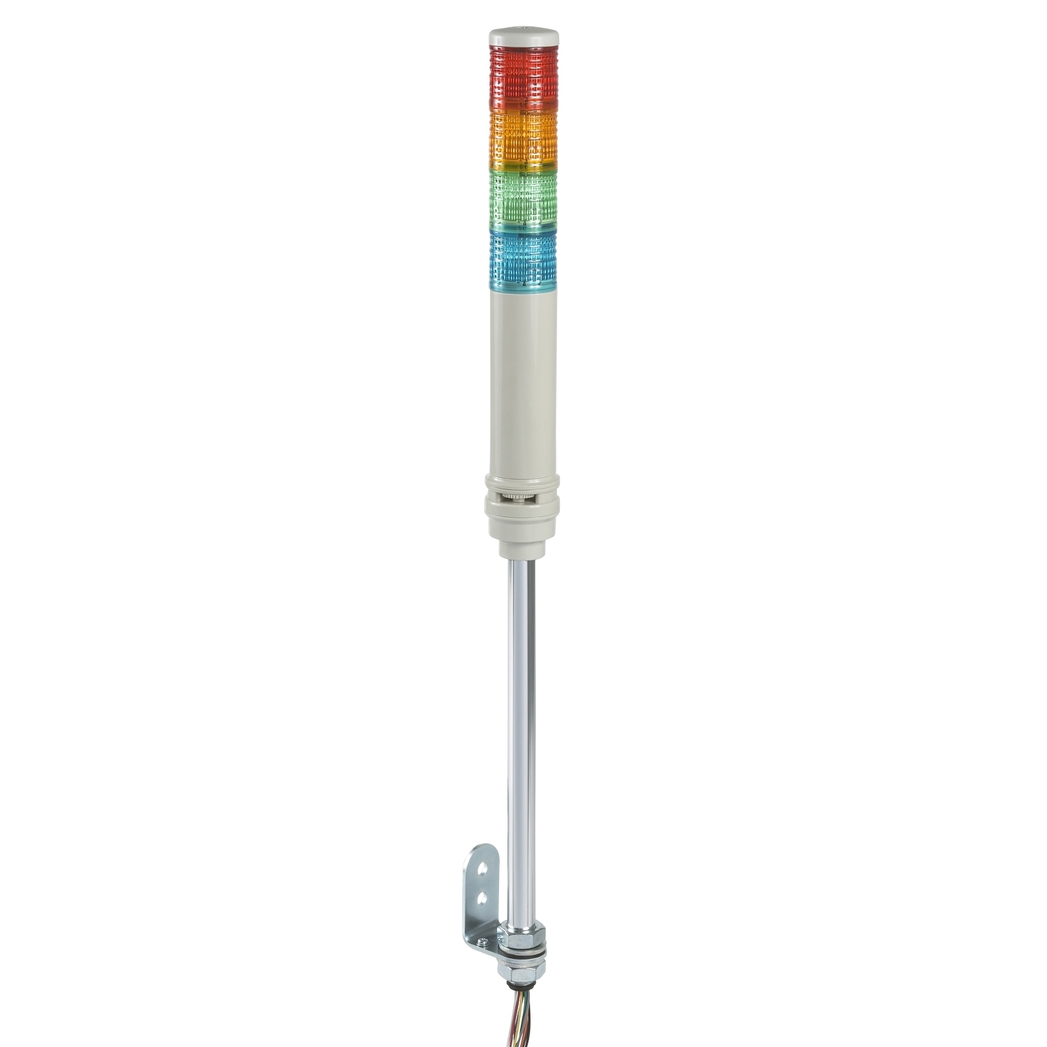XVC4B45S Harmony XVC Series Completed Pre-Wired Monolithic Tower Light With Buzzer, 24 V, LED Lamp, 4 Lights, Blue/Green/Orange/Red