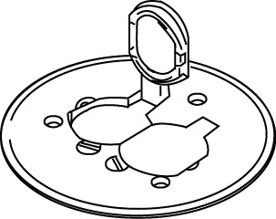 Ratchet-Pro Floor Box Cover Plate; Brushed Aluminum, Duplex