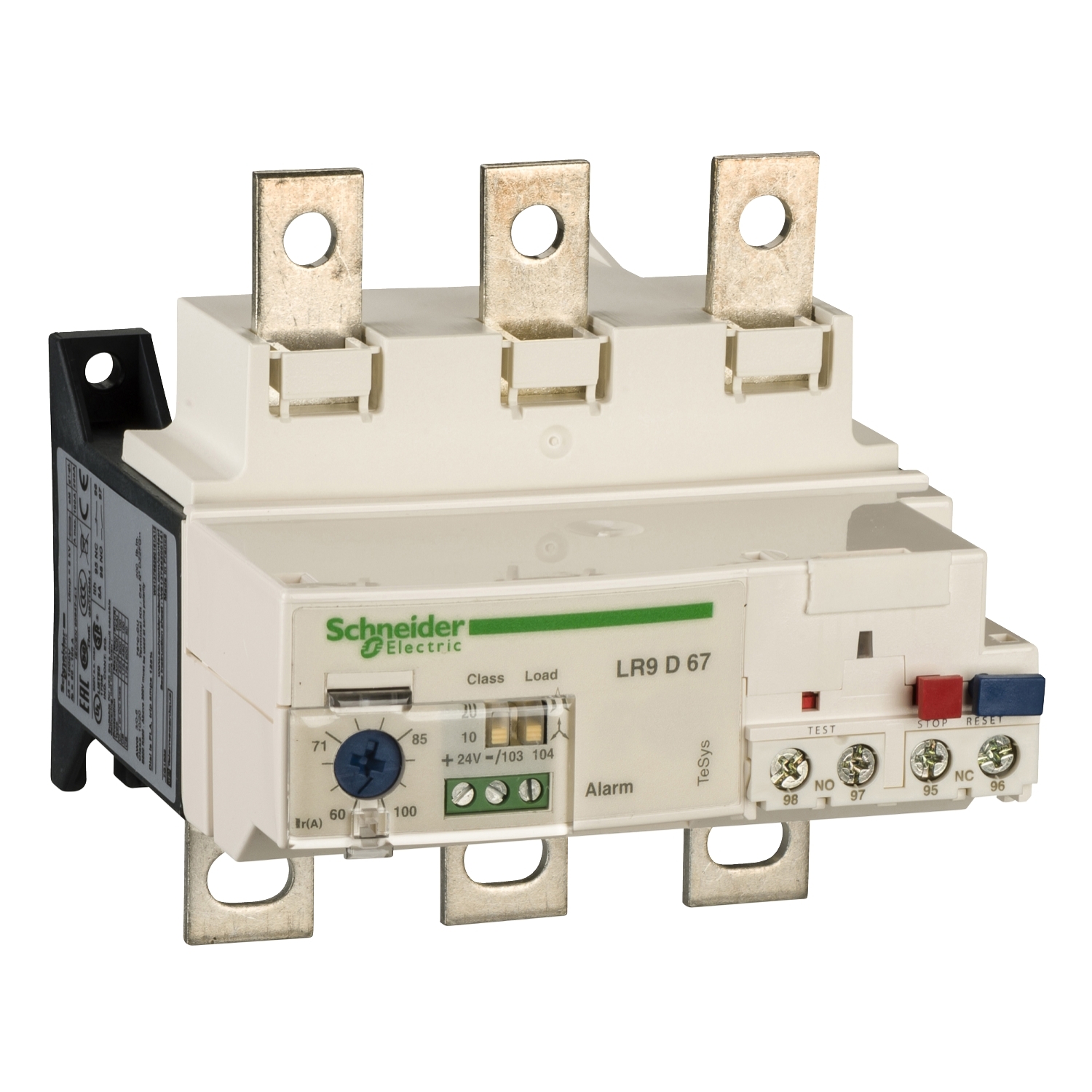 LR9D67 TeSys LR9D Electronic Solid State Thermal Overload Relay, 60 to 100 A, 1NO-1NC 1 Form A/1 Form B Contact