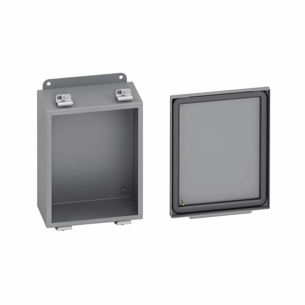 14126-4LC JIC Enclosure, 12 in W x 6 in D x 14 in H, NEMA 4 NEMA Rating, Carbon Steel