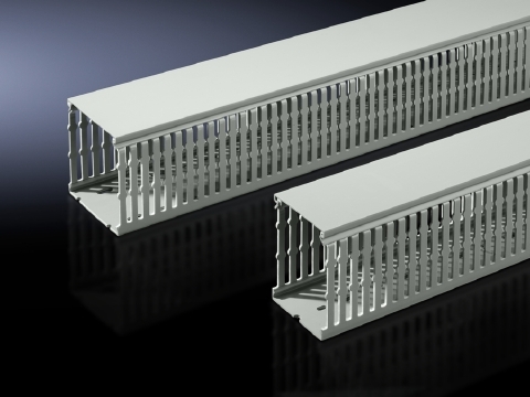 8800753 TS Series Cable Duct With Cover, 80 mm W x 80 mm D, PVC