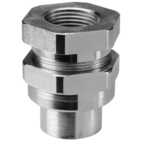 UNF-505-TB T&B 3-Piece Coupling Female Conduit Union, 1-1/2 in, Steel, Electro Galvanized
