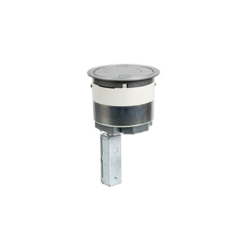 8ATC2AA Evolution 8AT Recessed Unwired Poke-Through Assembly With Surface Style Cover, 8 in Hole, 5 Gangs, Plastic/Steel