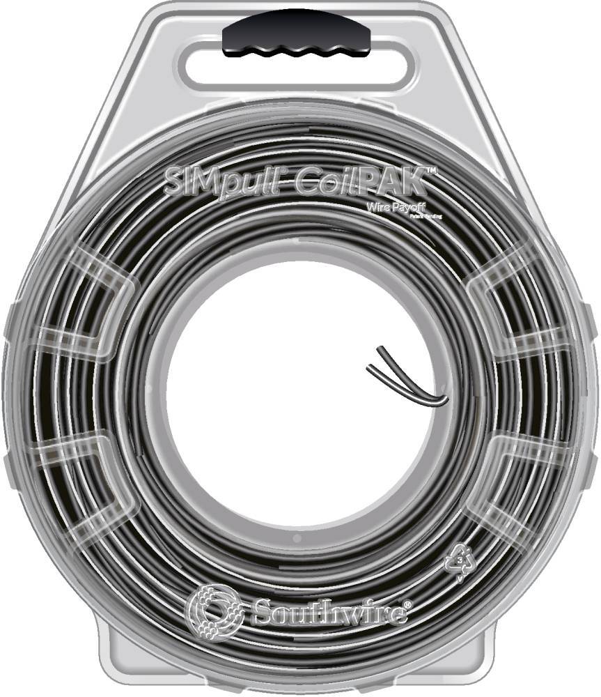 58725101 SIMpull THHN Parallel Building Wire, 600 V AC, (2) 10 AWG Stranded Copper Conductor, 600 ft L, Black/White