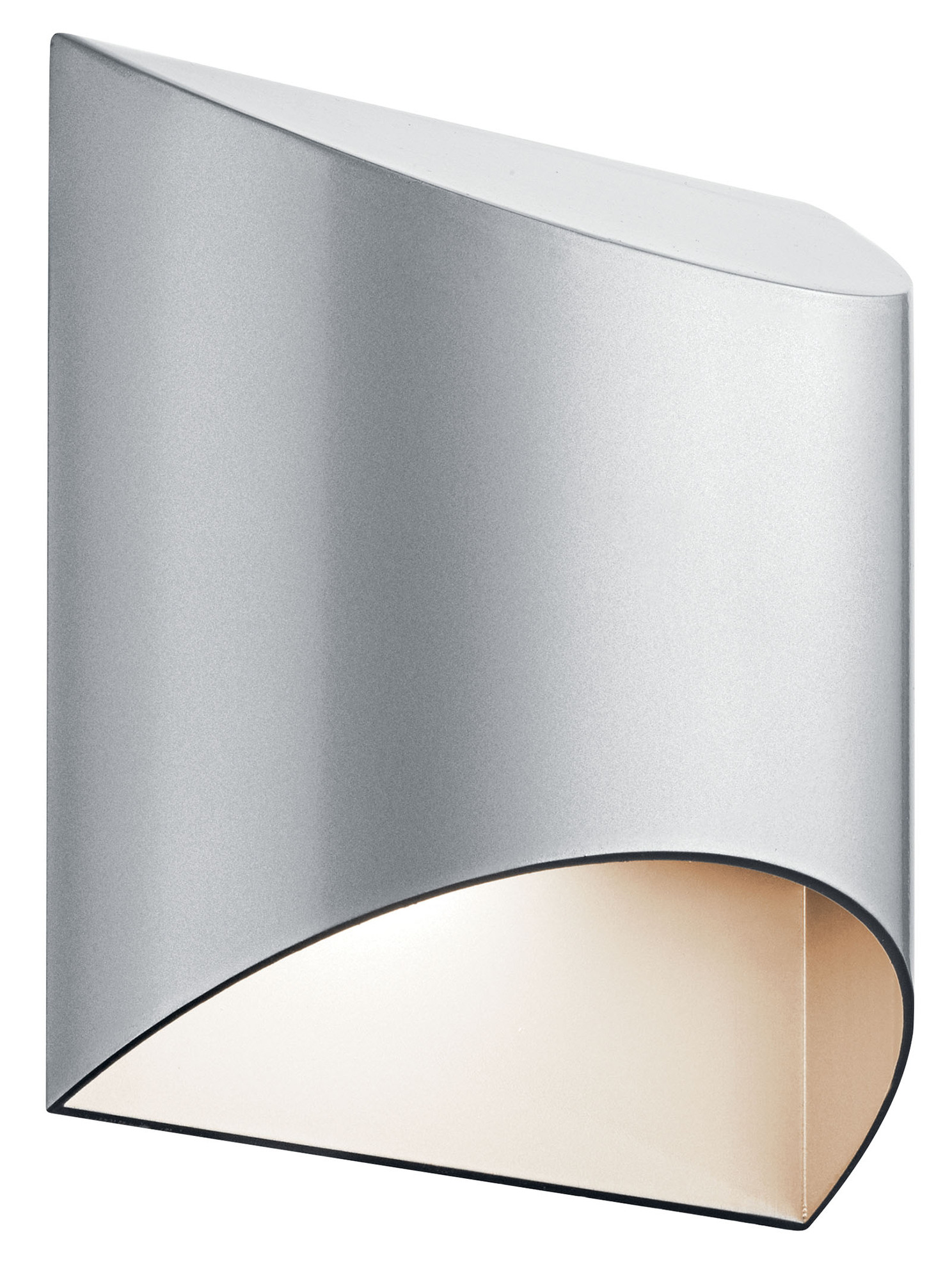49278PLLED Wesley Contemporary Small Outdoor Wall Light, (1) Lamp, 18 W Fixture, Platinum Housing