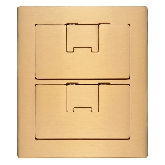 E9762BR Carlon Multi-Gang Floor Box Cover, 8-1/4 in L x 7.13 in W, Brass