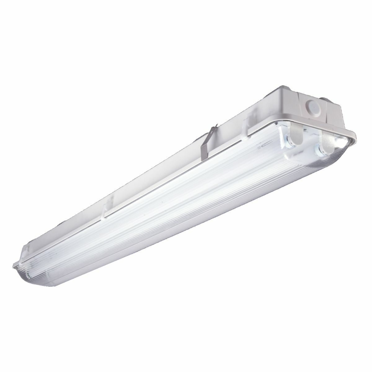 VT3-232DR-UNV-EB81-WL-GT4-U Metalux Gasketed Rectangle Industrial Vaportight Light Fixture, (2) T8 Lamp, 64 W Fixture, 120/277 V AC, Baked White Enamel Housing