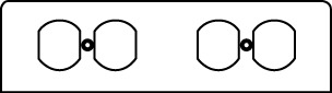 FP2R Unassembled Poke Through Device Faceplate With (2) Duplex Receptacle Openings, 9 in L x 2-1/2 in W, 2 Gangs, Metal