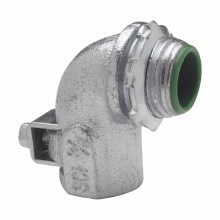 ACB7590 Corrosion-Resistant Cable Angle Connector, 3/4 in Trade, 0.68 to 1.11 in Cable Openings, Steel, Electro-Plated Zinc