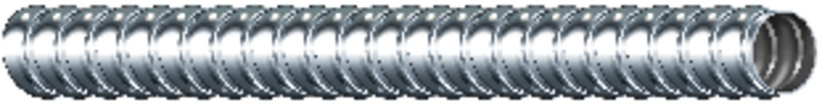55081802 Galflex Type RWS Lightweight Flexible Metal Conduit, 1/2 in Trade, 0.625 to 0.645 in ID x 890 mil OD, 100 ft L, Steel