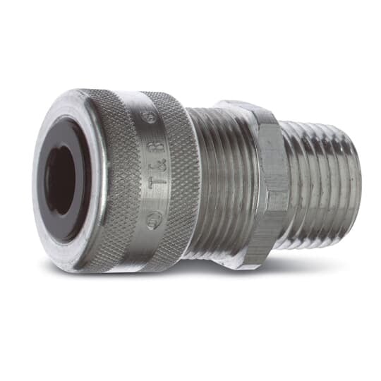 2930AL T&B Ranger Liquidtight Strain Relief Cord Connector, 3/4 in Trade, 1/8 to 3/8 in Cable Openings, Aluminum