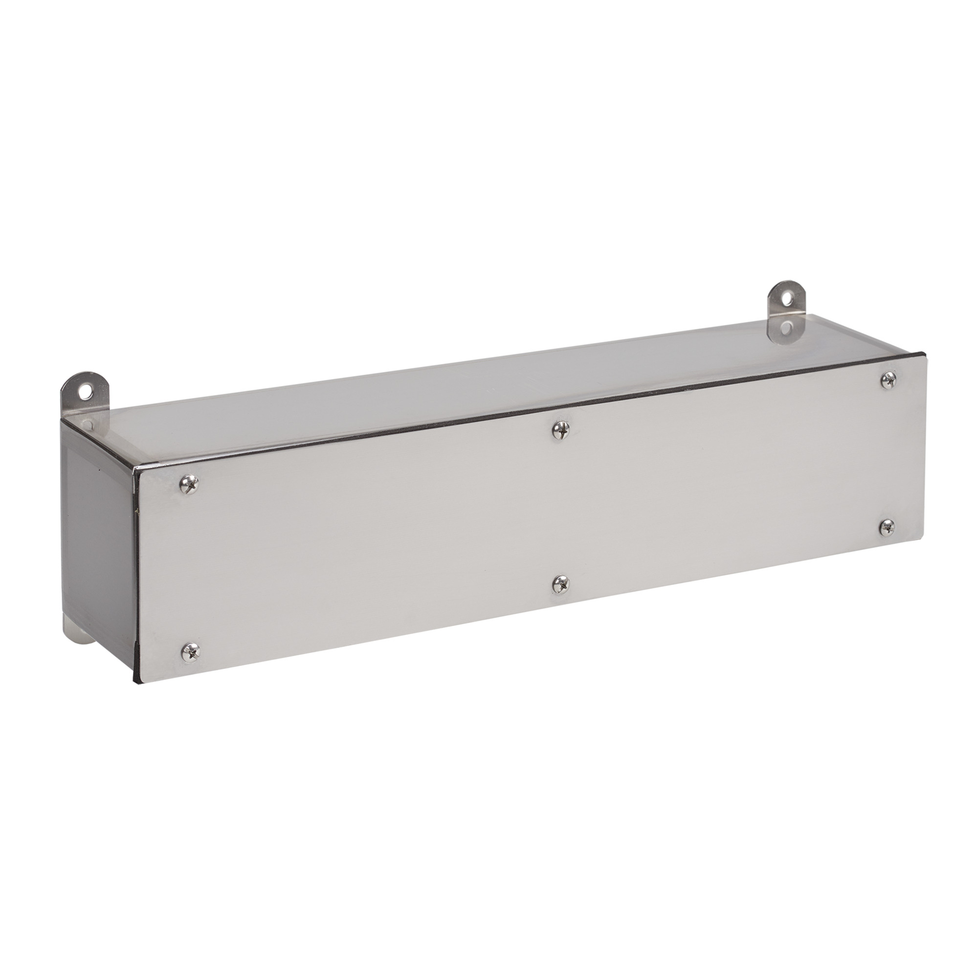 F121248SCSS F24 Series Angled Wiring Trough, 48 in L x 12 in W x 13-1/2 in H, Threaded Cover, 304 Stainless Steel