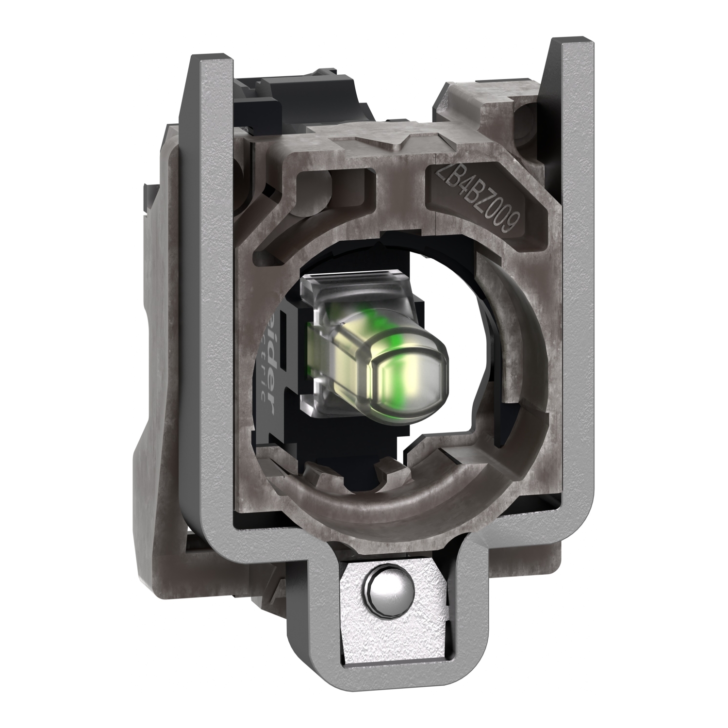ZB4BVBG1 ZB4 Light Block, 22 mm Dia, LED Lamp, 24 to 120 V AC/DC, Screw Clamp Terminal, White