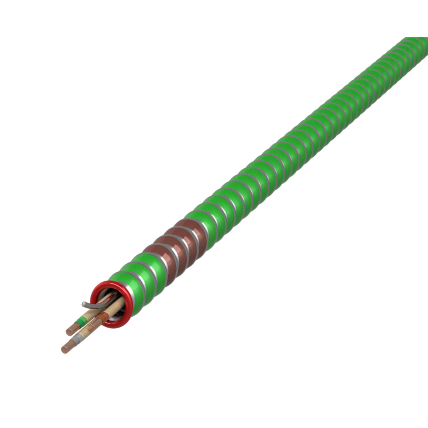 2807G42-00 Type AC Healthcare Facility Armored Cable, Coil Packaging, 600 V, (2) 10 AWG Stranded Copper Conductor, 250 ft L
