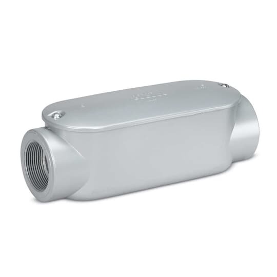 AC-10-RD Red Dot Type-C Conduit Body With Cover, 4 in Hub, 366 cu-in Capacity, Die Cast Aluminum, Powder Coated Urethane