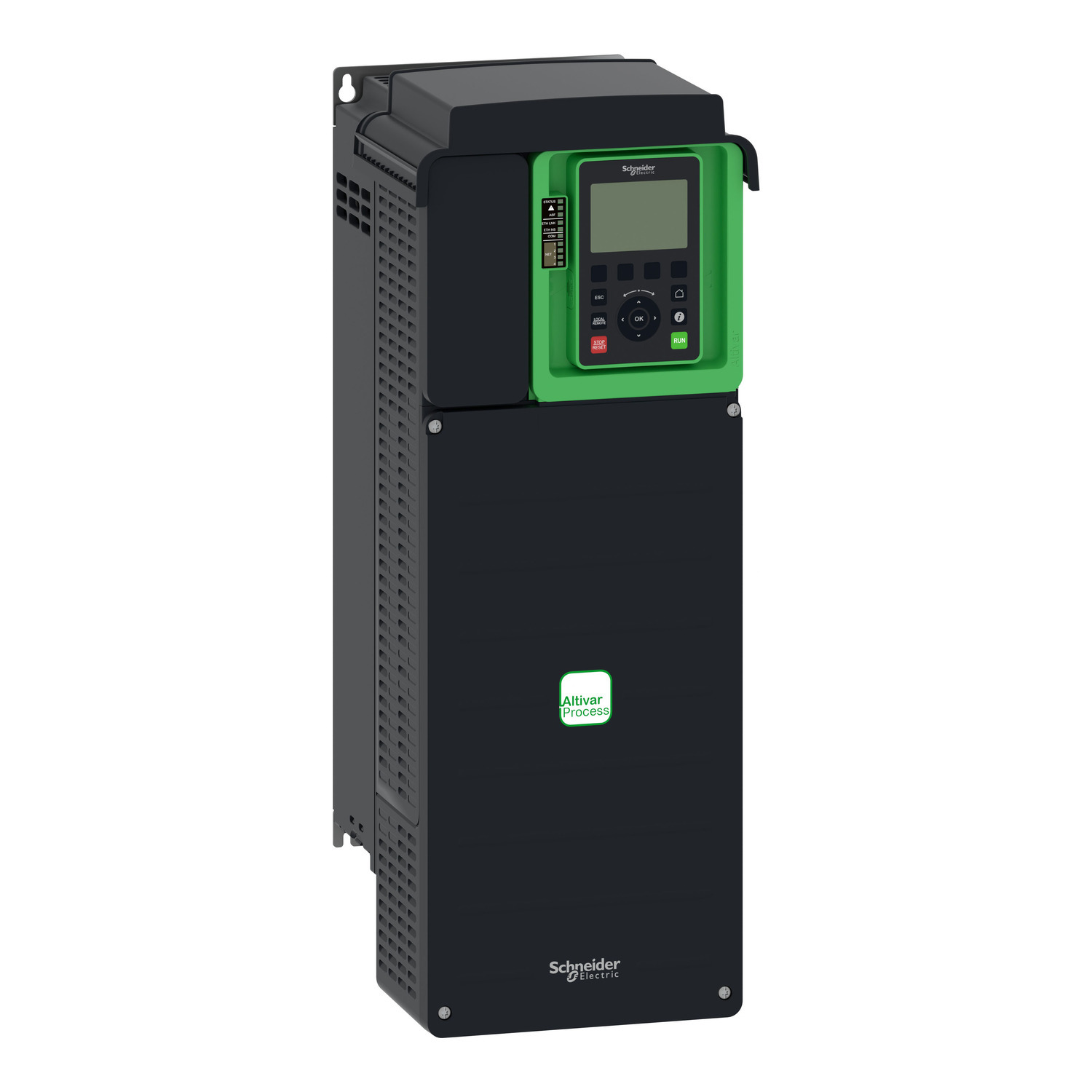 ATV630U75M3 Altivar Process 630 3-Phase Type 1 Standard AC Variable Speed Drive, 230 V AC, 17.1/20.2/22.8/27.1 A, 7-1/2 hp, 10 hp, 8.31 in W x 9.13 in D