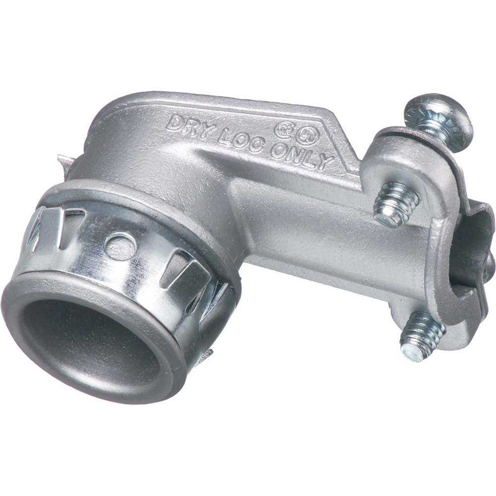 85ST Snap-Tite Cable Connector With Spring Steel Clip, 3/8 in Trade, 1/2 in Knockout, 0.37 to 0.51 in Dia Cable Openings, Zinc