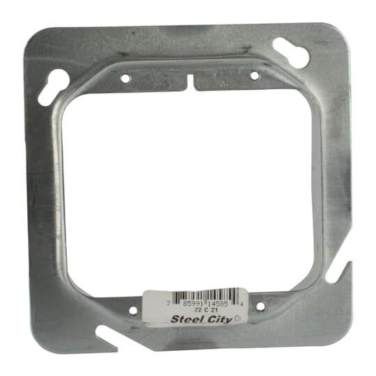 72-C-21 Steel City Outlet Box Cover, 4-11/16 in L x 4-11/16 in W, Steel