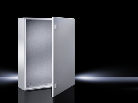 1050500 AE Series 1-Door Compact Enclosure, 20 in W x 8.3 in D x 20 in H, NEMA 4/IP66, Sheet Steel