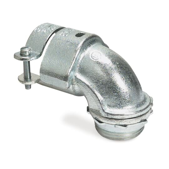 266-TB T&B Cable Angle Connector, 3/8 in Trade, 1/2 in Knockout, 0.406 to 0.656 in Cable Openings, Steel, Zinc Plated