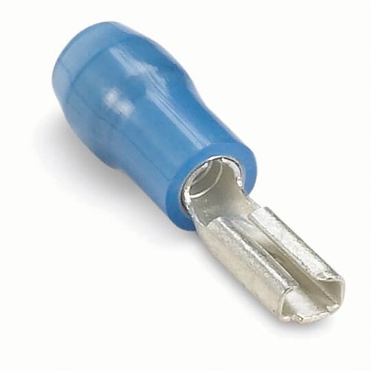 RB14-111F Sta-Kon 110 Female Disconnect, 16 to 14 AWG Conductor, 0.11 in W x 0.02 in THK Tab, Brass, Blue, Insulated