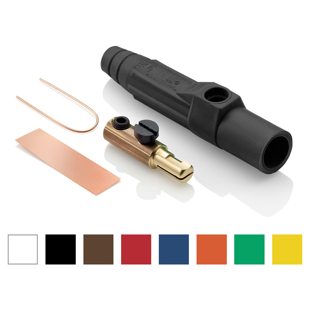 15D21-UO 1-Pole Cam Type Taper Nose Detachable Male Plug, 12 to 24 V AC/DC, 150 A, 8 to 2 AWG Wire, Single Setscrew, NEMA 3R