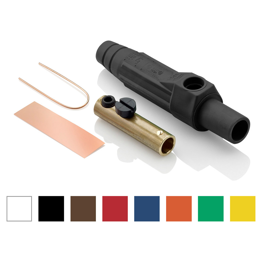15D22-UW 1-Pole Cam Type Taper Nose Detachable Female Plug, 12 to 24 V AC/DC, 150 A, 8 to 2 AWG Wire, Single Setscrew, NEMA 3R