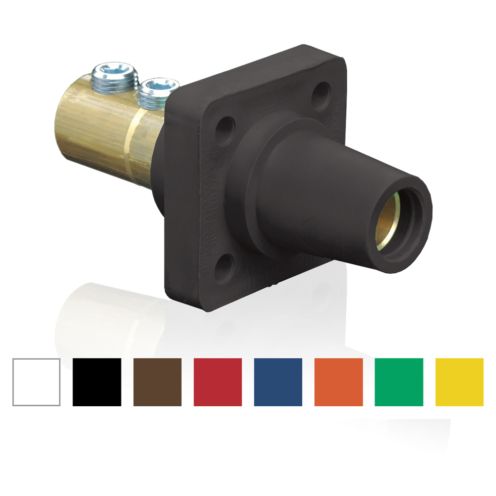 16R22-UE 16 Series 90 deg Cam Type Female Taper Nose Single Pole Receptacle, 600 V AC, 400 A, 1/0 to 4/0 AWG Wire, Double Set Screw Connection, NEMA 3R NEMA Rating