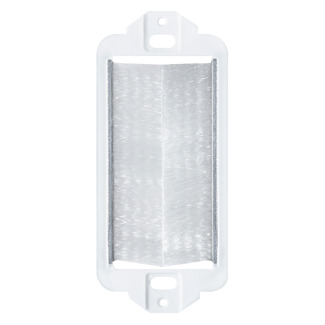 41075-DBW Decora Brush Pass-Through Insert, 1 Gang, White