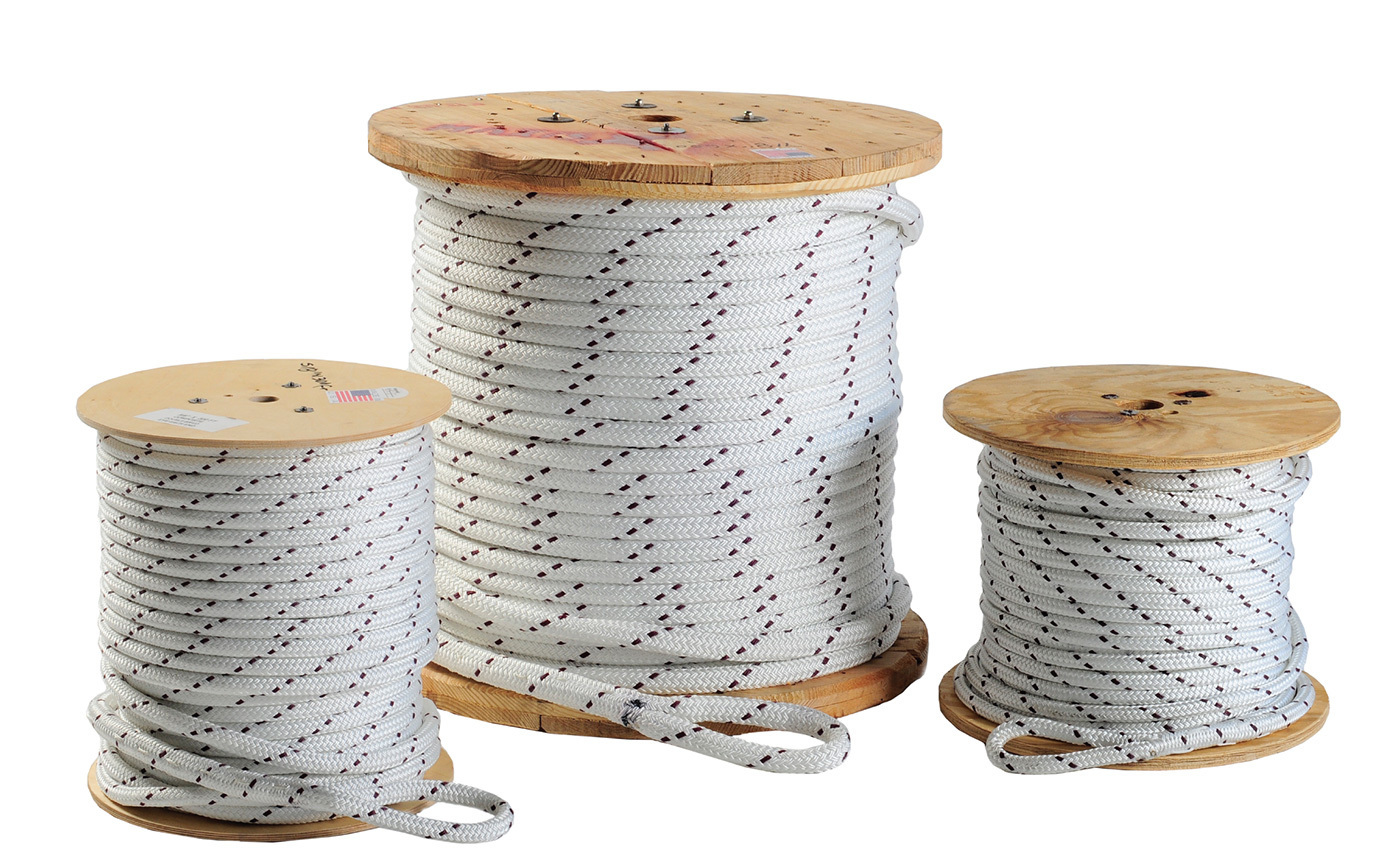 56824001 Double Braided Heavy Duty Cable Pulling Rope, 7/8 in OD, 600 ft L, Polyester