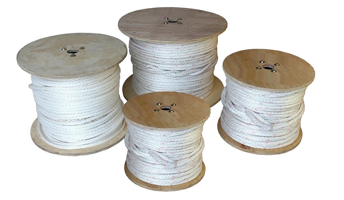 58305801 QWIKrope Pulling Rope, 9/16 in OD, 900 ft L, 32000 lb, 10000 lb Working, Polyethylene