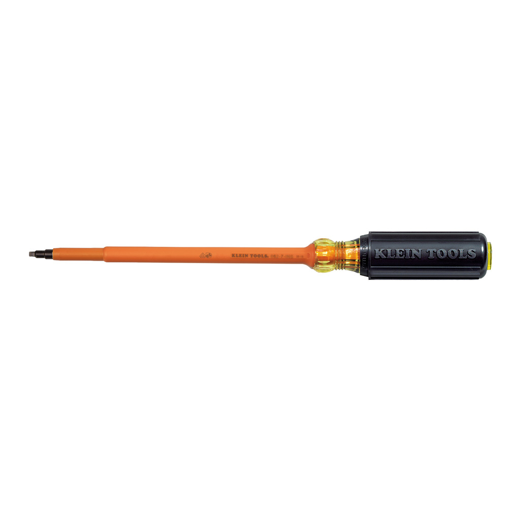 662-7-INS Screwdriver, #2 Square Point, 11.313 in OAL, Plastic Handle, Black Oxide, ASTM F1505